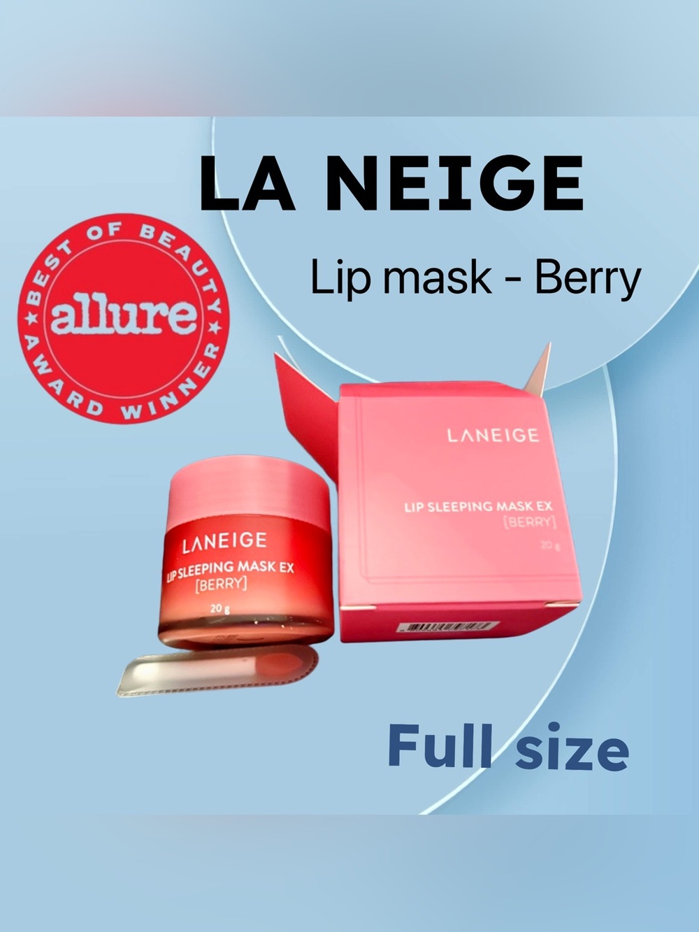 🌟🇰🇷🆕NIB LANEIGE | FULL | Award winning Moisture Boost Berry Lip Mask*